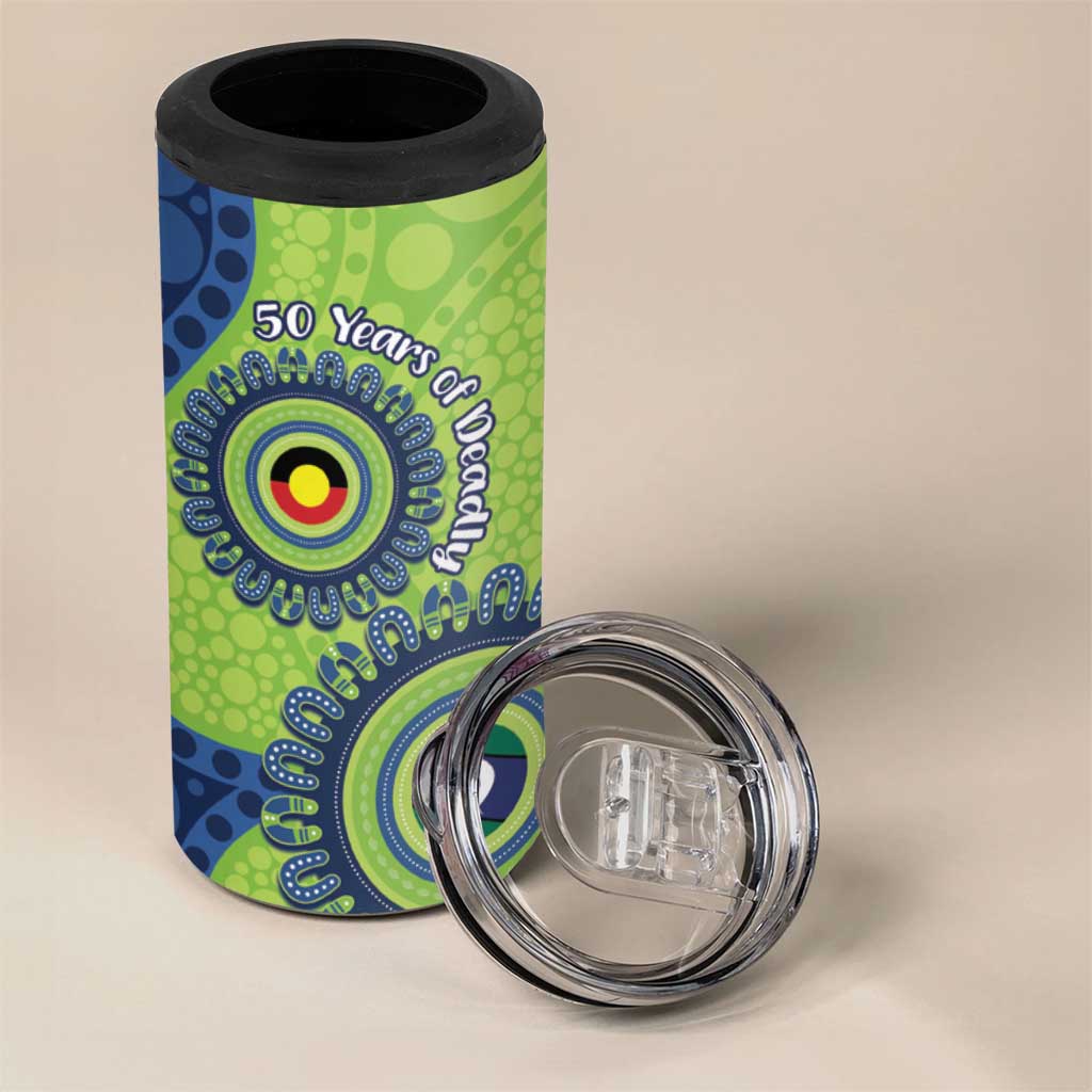 Canberra Raiders NAIDOC Week 2026 Personalised 4 in 1 Can Cooler Tumbler 50 Years of Deadly Aboriginal Art