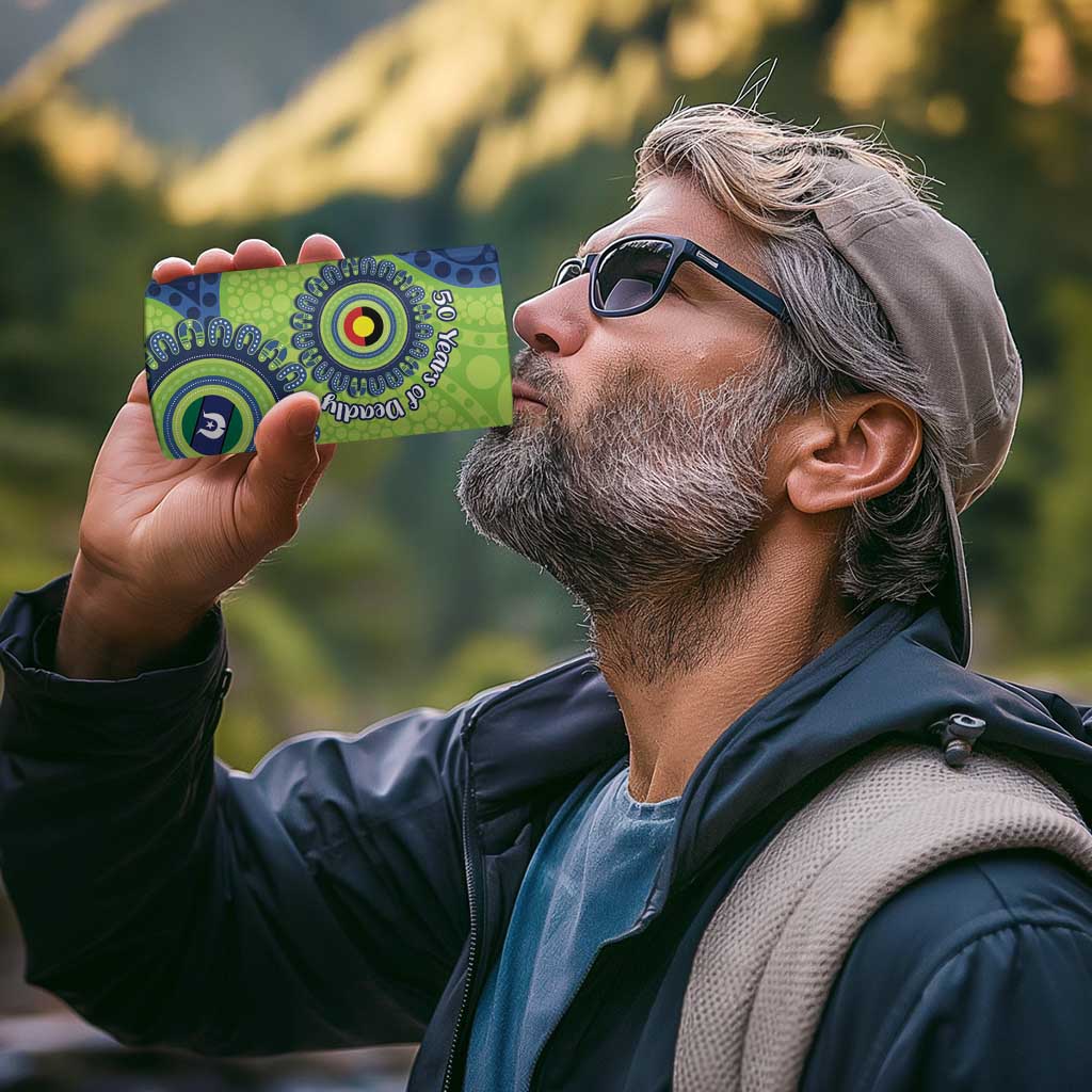 Canberra Raiders NAIDOC Week 2026 Personalised 4 in 1 Can Cooler Tumbler 50 Years of Deadly Aboriginal Art