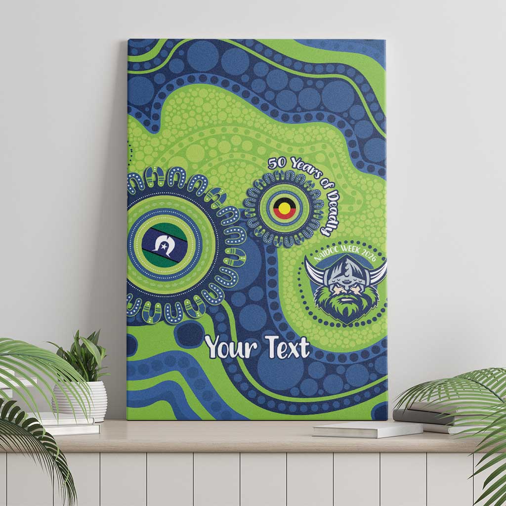 Canberra Raiders NAIDOC Week 2026 Personalised Canvas Wall Art 50 Years of Deadly Aboriginal Art
