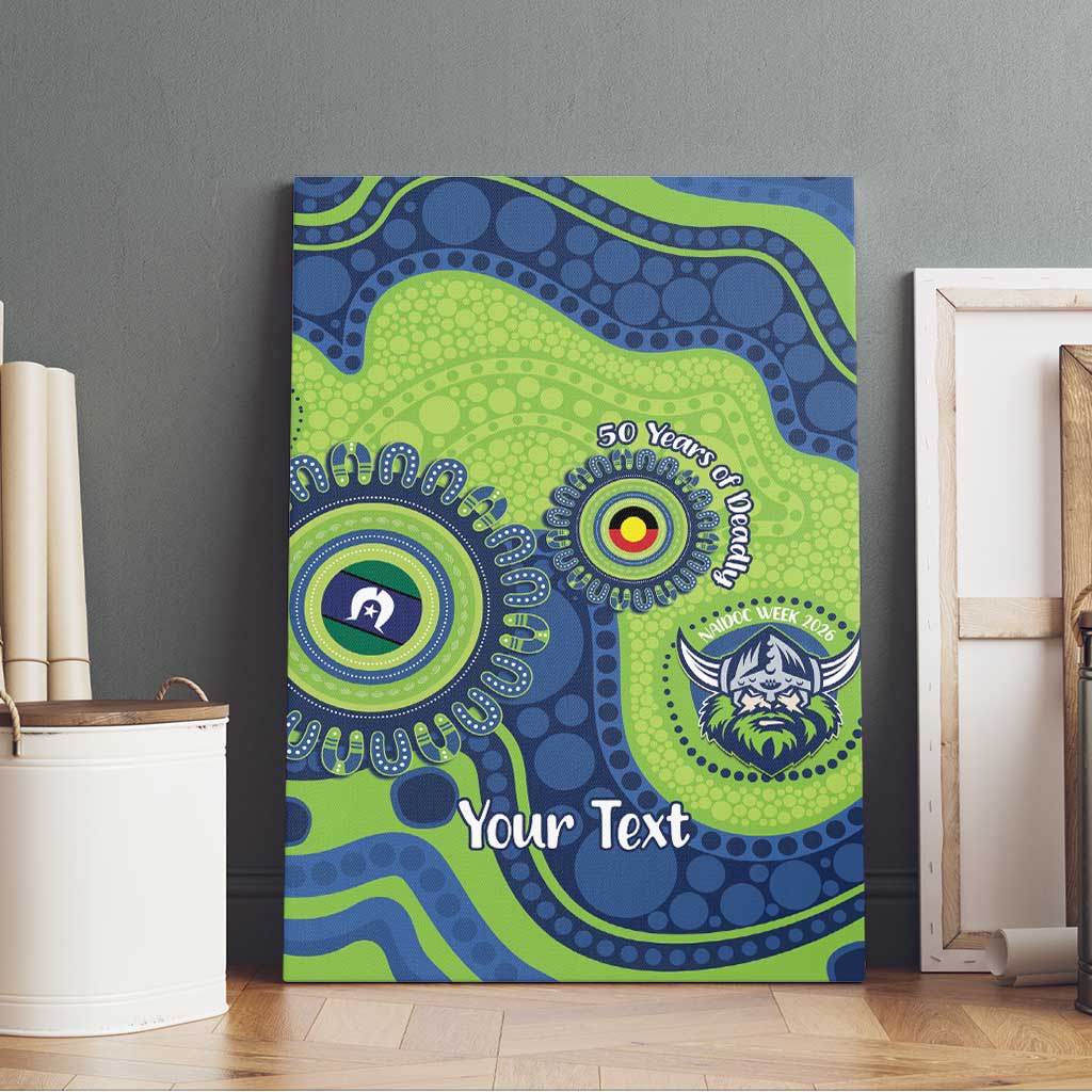 Canberra Raiders NAIDOC Week 2026 Personalised Canvas Wall Art 50 Years of Deadly Aboriginal Art