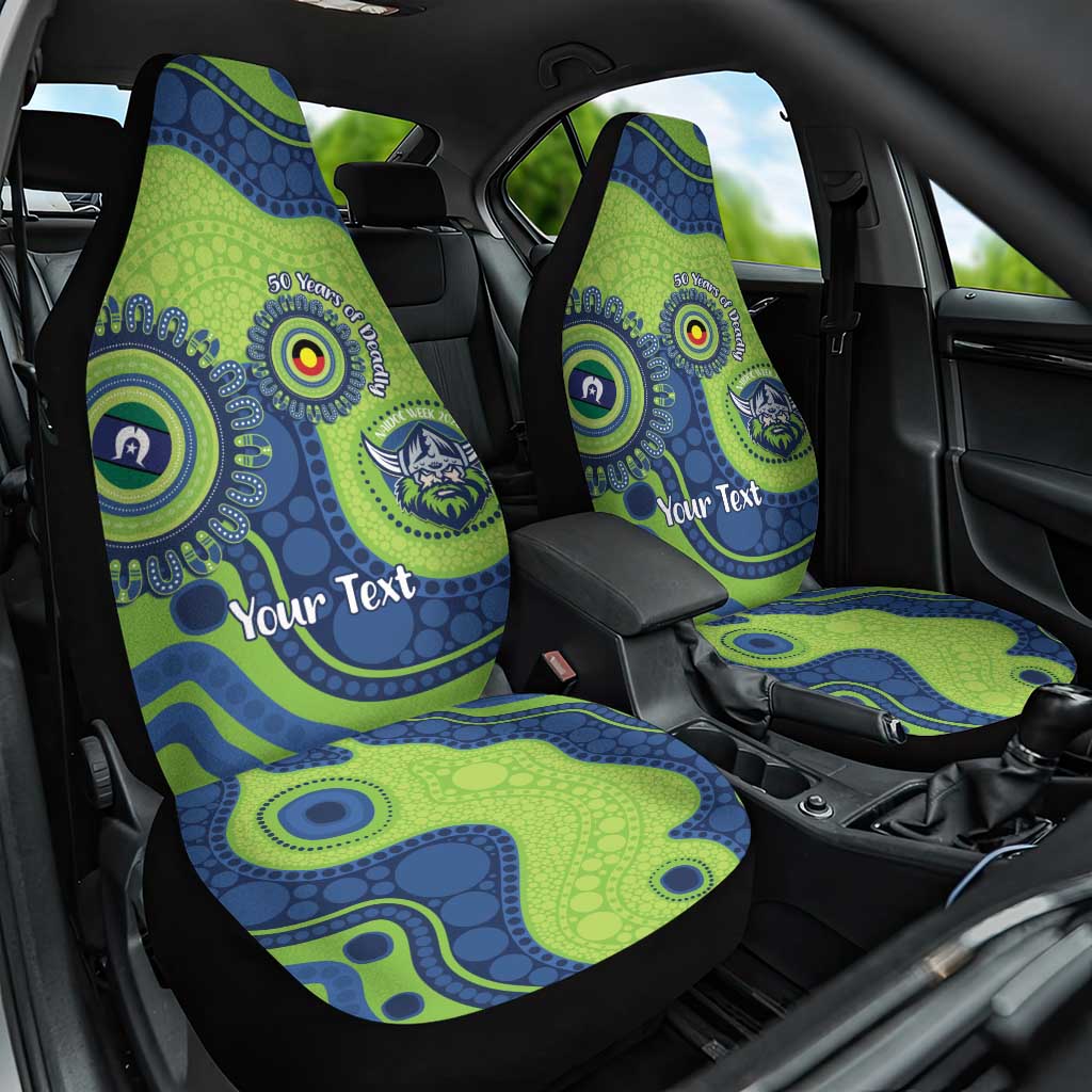 Canberra Raiders NAIDOC Week 2026 Personalised Car Seat Cover 50 Years of Deadly Aboriginal Art