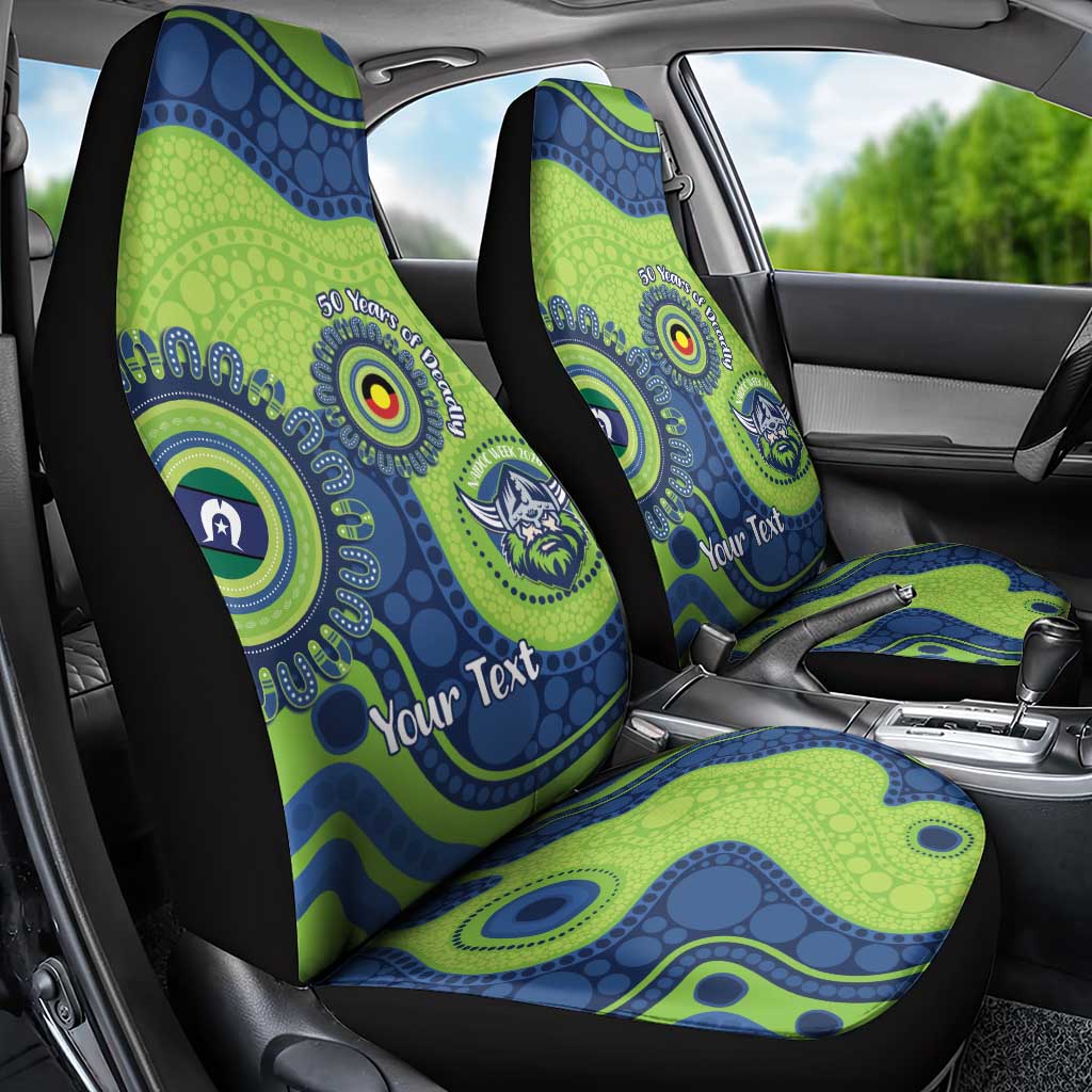 Canberra Raiders NAIDOC Week 2026 Personalised Car Seat Cover 50 Years of Deadly Aboriginal Art
