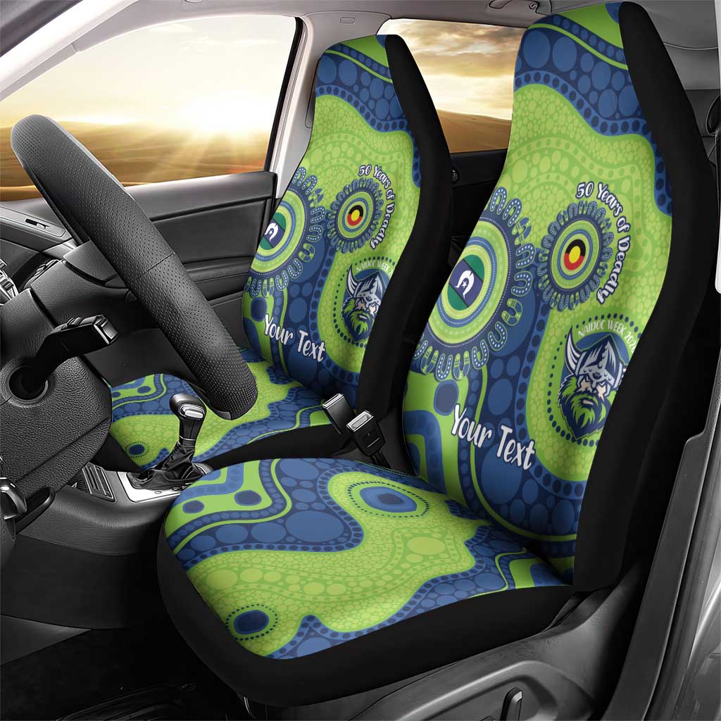 Canberra Raiders NAIDOC Week 2026 Personalised Car Seat Cover 50 Years of Deadly Aboriginal Art