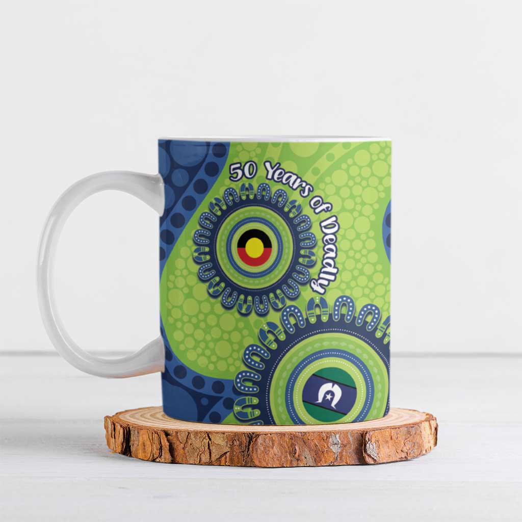 Canberra Raiders NAIDOC Week 2026 Personalised Ceramic Mug 50 Years of Deadly Aboriginal Art