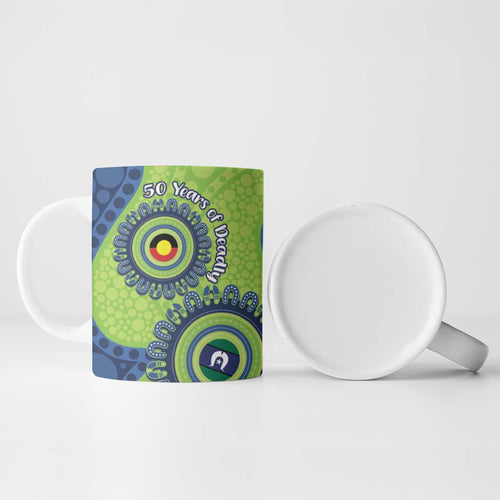 Canberra Raiders NAIDOC Week 2026 Personalised Ceramic Mug 50 Years of Deadly Aboriginal Art