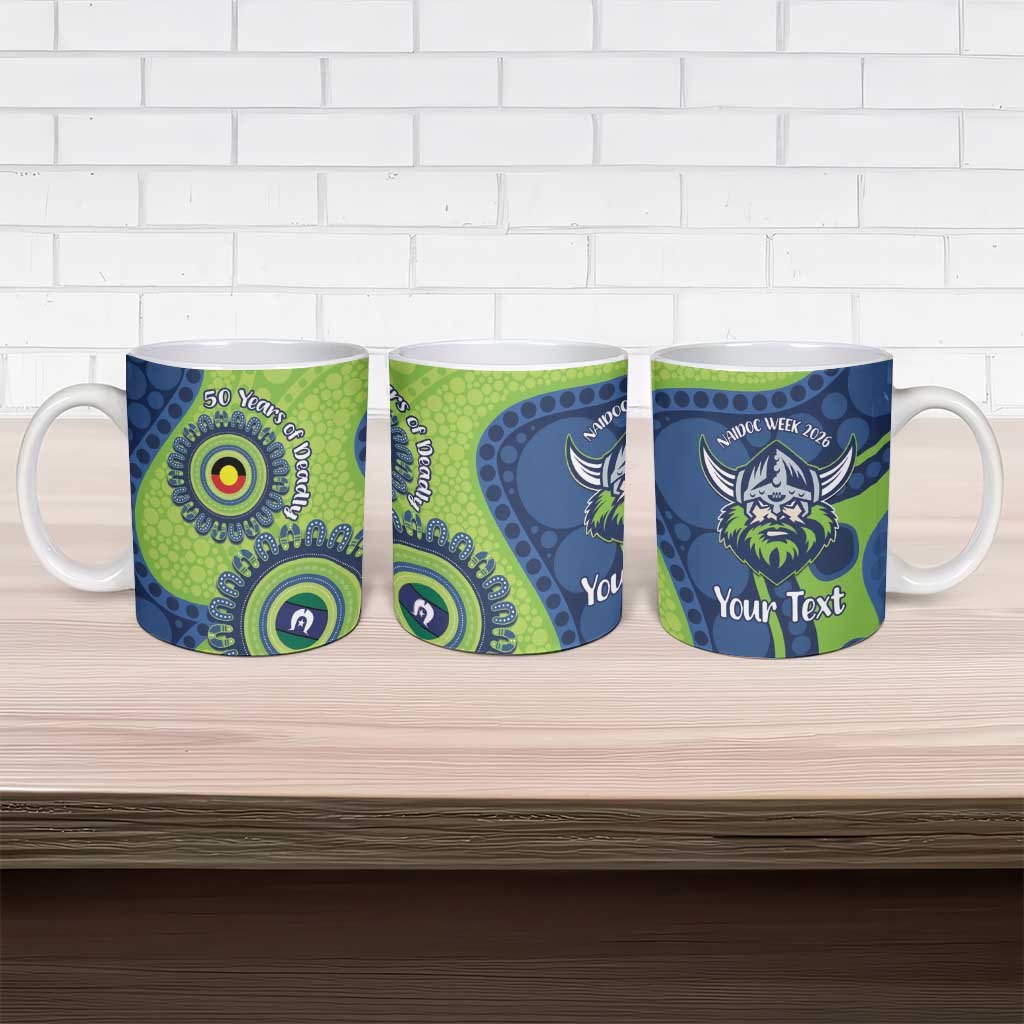 Canberra Raiders NAIDOC Week 2026 Personalised Ceramic Mug 50 Years of Deadly Aboriginal Art