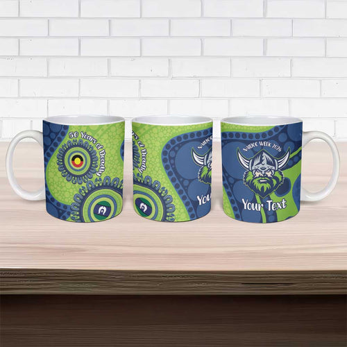 Canberra Raiders NAIDOC Week 2026 Personalised Ceramic Mug 50 Years of Deadly Aboriginal Art