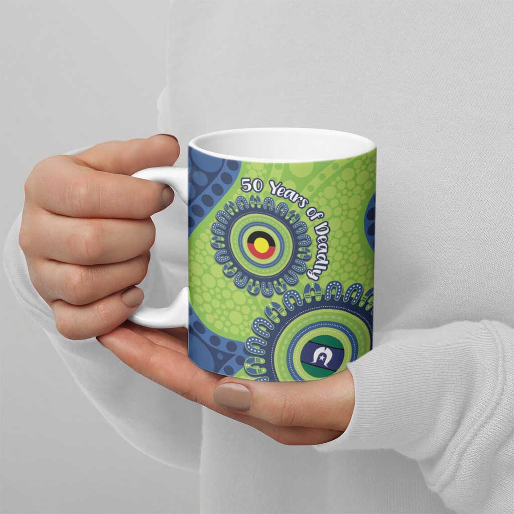 Canberra Raiders NAIDOC Week 2026 Personalised Ceramic Mug 50 Years of Deadly Aboriginal Art
