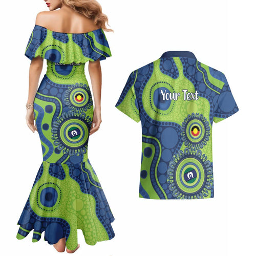 Canberra Raiders NAIDOC Week 2026 Personalised Couples Matching Mermaid Dress and Hawaiian Shirt 50 Years of Deadly Aboriginal Art