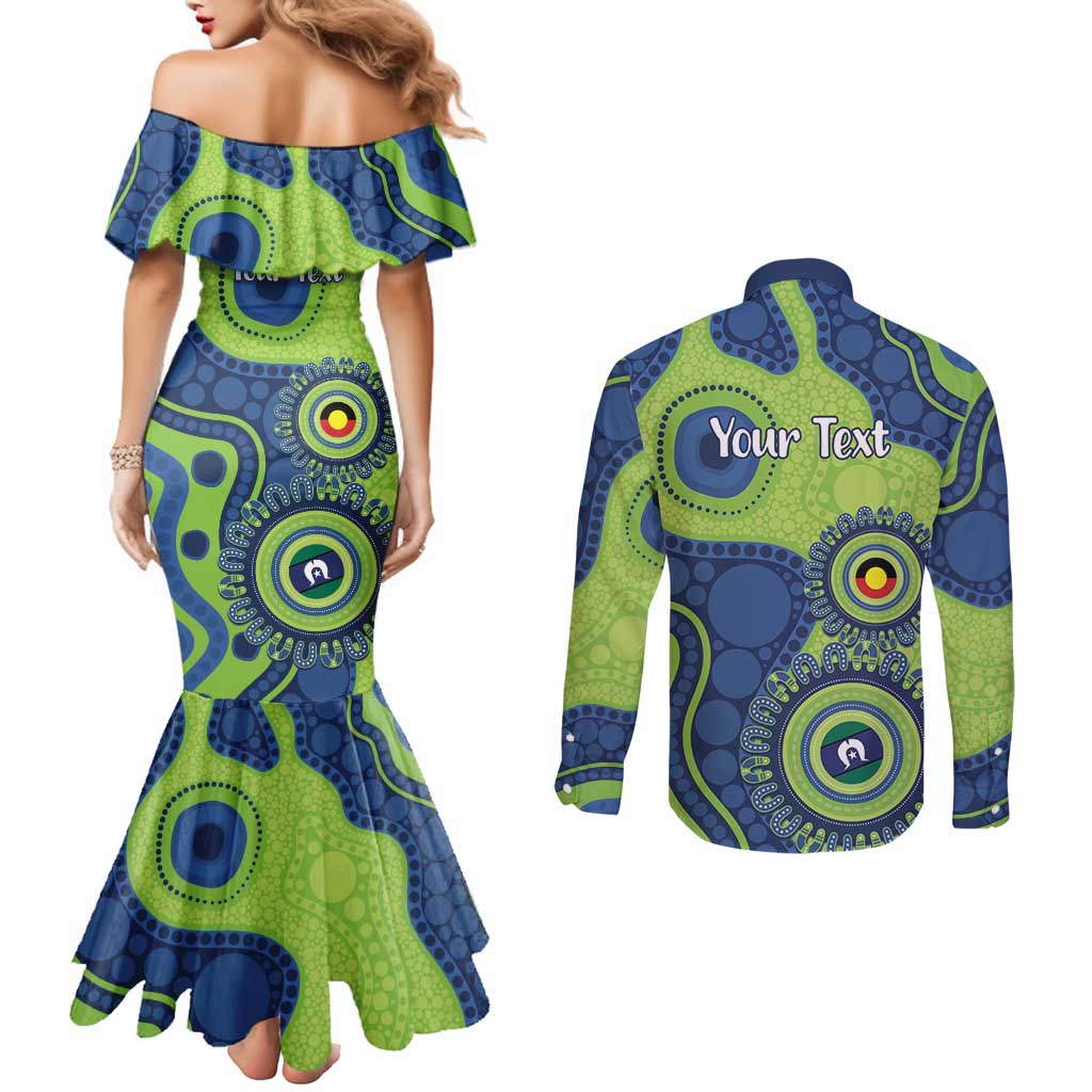 Canberra Raiders NAIDOC Week 2026 Personalised Couples Matching Mermaid Dress and Long Sleeve Button Shirt 50 Years of Deadly Aboriginal Art