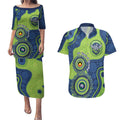 Canberra Raiders NAIDOC Week 2026 Personalised Couples Matching Puletasi and Hawaiian Shirt 50 Years of Deadly Aboriginal Art