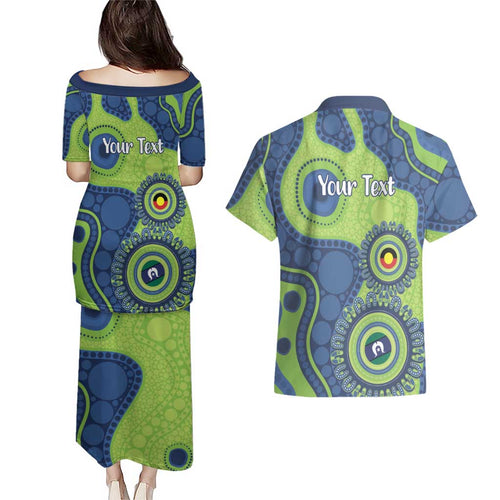 Canberra Raiders NAIDOC Week 2026 Personalised Couples Matching Puletasi and Hawaiian Shirt 50 Years of Deadly Aboriginal Art