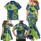 Canberra Raiders NAIDOC Week 2026 Personalised Family Matching Mermaid Dress and Hawaiian Shirt 50 Years of Deadly Aboriginal Art