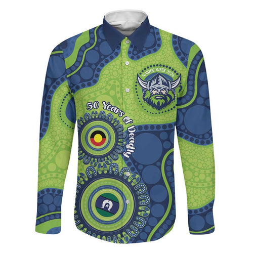 Canberra Raiders NAIDOC Week 2026 Personalised Family Matching Mermaid Dress and Hawaiian Shirt 50 Years of Deadly Aboriginal Art