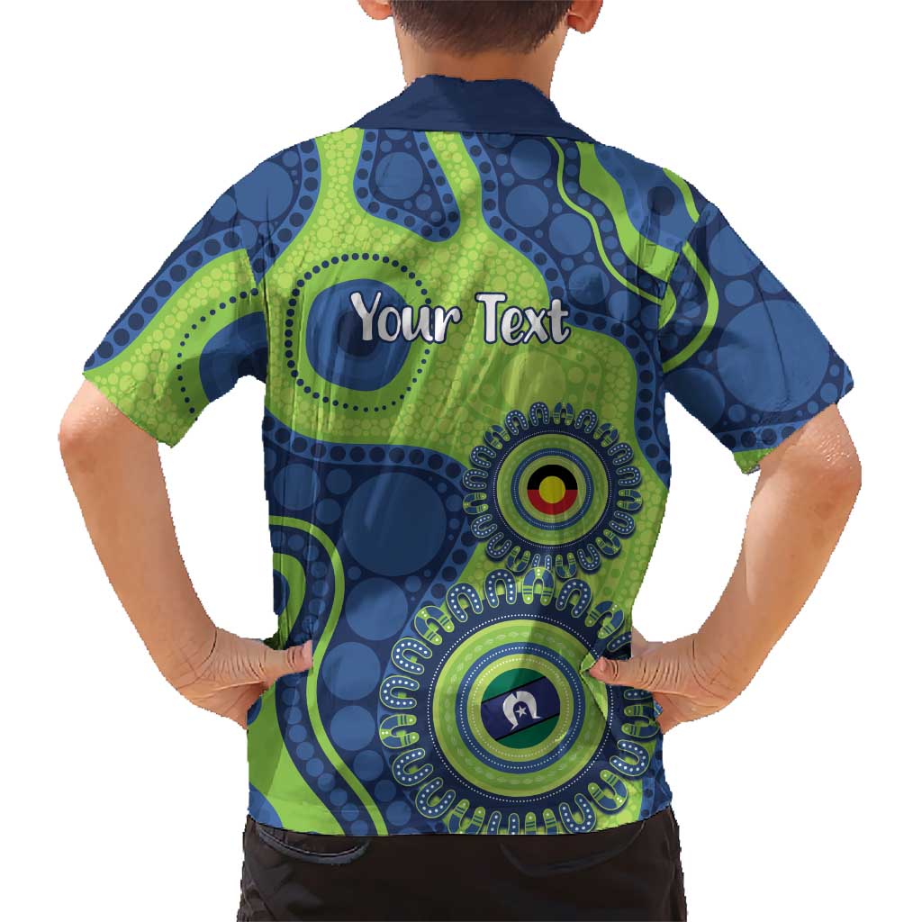 Canberra Raiders NAIDOC Week 2026 Personalised Family Matching Off The Shoulder Long Sleeve Dress and Hawaiian Shirt 50 Years of Deadly Aboriginal Art
