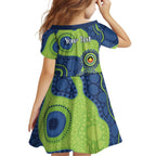 Canberra Raiders NAIDOC Week 2026 Personalised Family Matching Off The Shoulder Long Sleeve Dress and Hawaiian Shirt 50 Years of Deadly Aboriginal Art