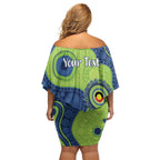 Canberra Raiders NAIDOC Week 2026 Personalised Family Matching Off Shoulder Short Dress and Hawaiian Shirt 50 Years of Deadly Aboriginal Art