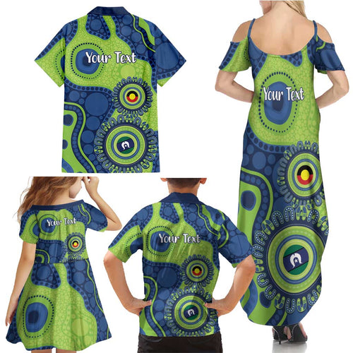 Canberra Raiders NAIDOC Week 2026 Personalised Family Matching Summer Maxi Dress and Hawaiian Shirt 50 Years of Deadly Aboriginal Art