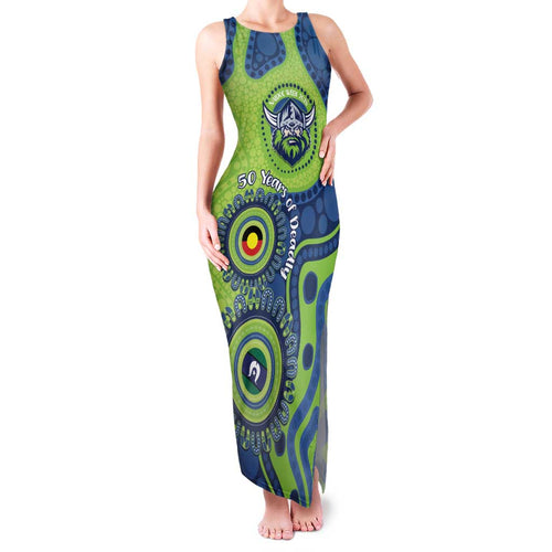 Canberra Raiders NAIDOC Week 2026 Personalised Family Matching Tank Maxi Dress and Hawaiian Shirt 50 Years of Deadly Aboriginal Art