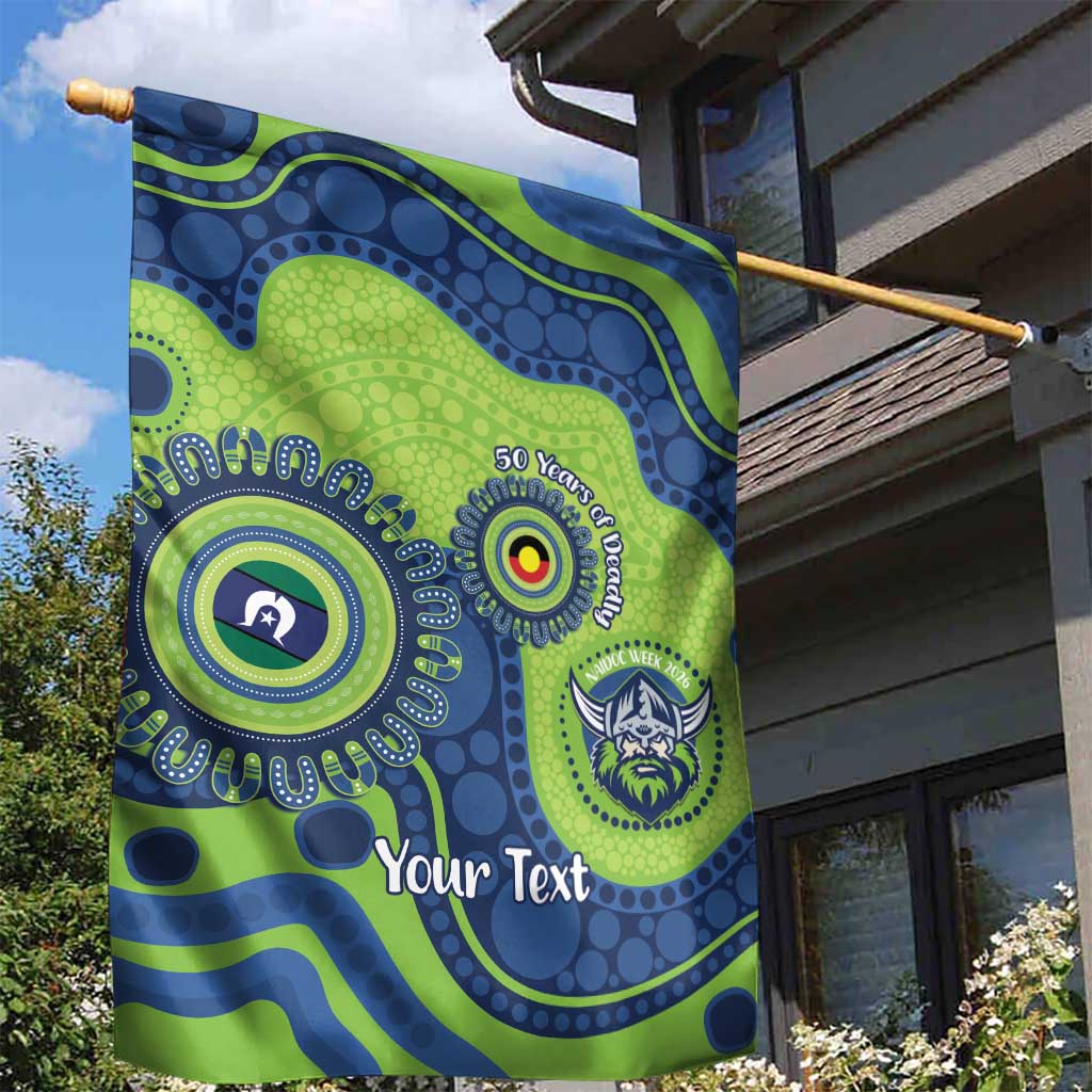 Canberra Raiders NAIDOC Week 2026 Personalised Garden Flag 50 Years of Deadly Aboriginal Art