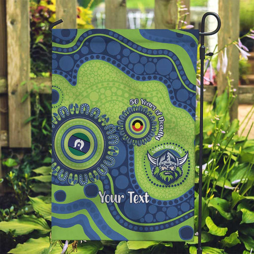 Canberra Raiders NAIDOC Week 2026 Personalised Garden Flag 50 Years of Deadly Aboriginal Art