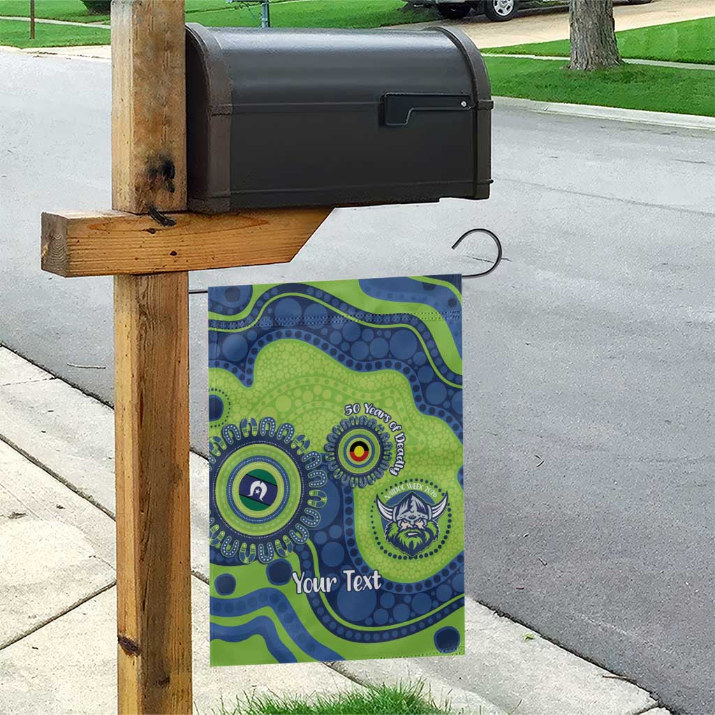 Canberra Raiders NAIDOC Week 2026 Personalised Garden Flag 50 Years of Deadly Aboriginal Art