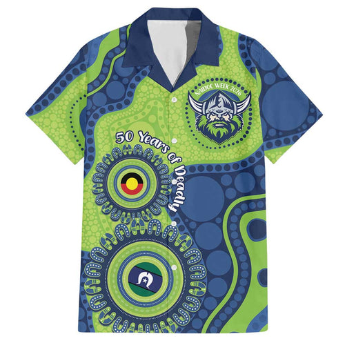 Canberra Raiders NAIDOC Week 2026 Personalised Hawaiian Shirt 50 Years of Deadly Aboriginal Art