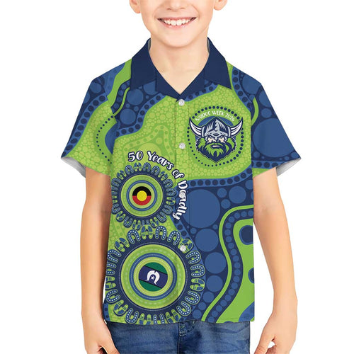 Canberra Raiders NAIDOC Week 2026 Personalised Hawaiian Shirt 50 Years of Deadly Aboriginal Art