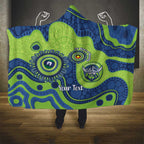 Canberra Raiders NAIDOC Week 2026 Personalised Hooded Blanket 50 Years of Deadly Aboriginal Art