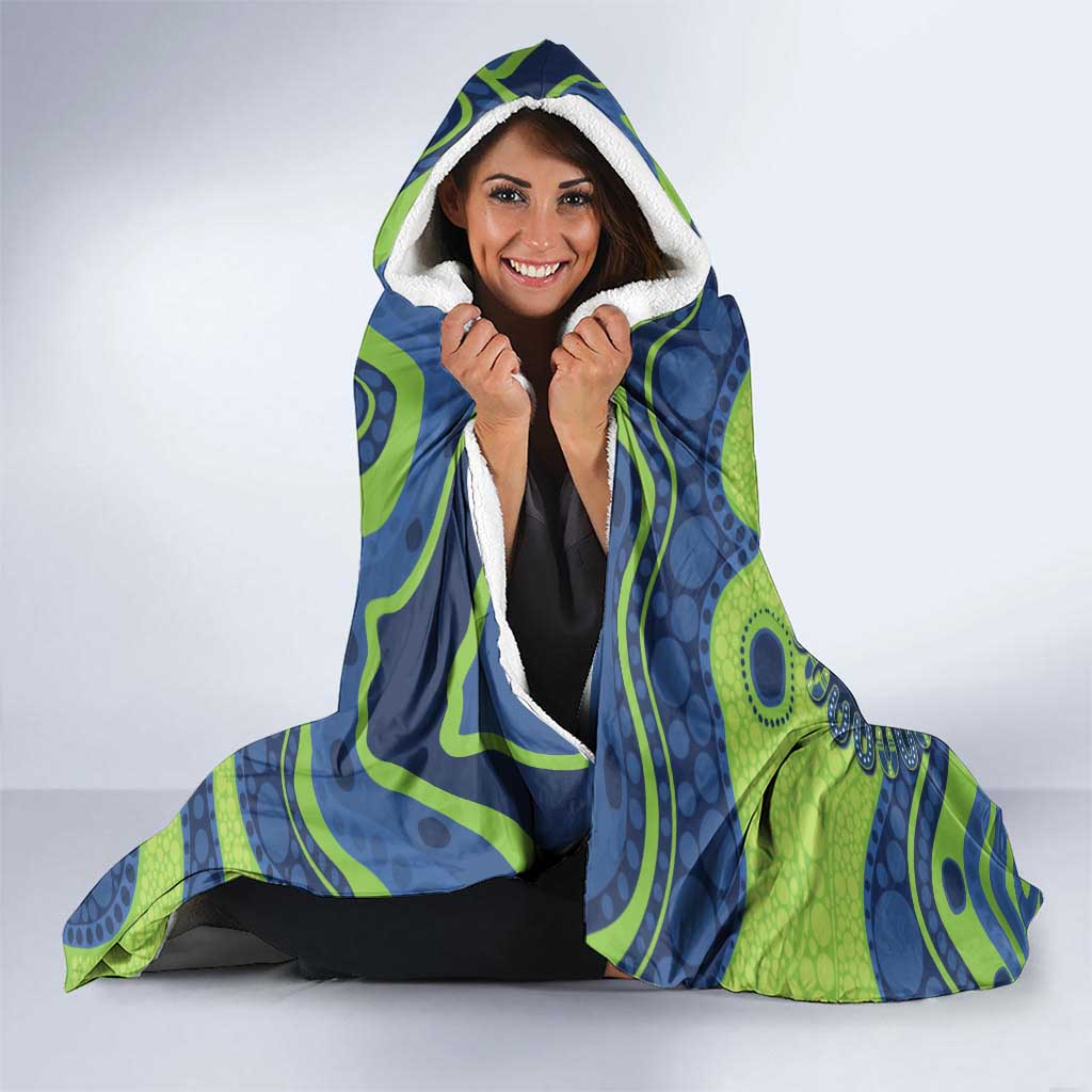 Canberra Raiders NAIDOC Week 2026 Personalised Hooded Blanket 50 Years of Deadly Aboriginal Art