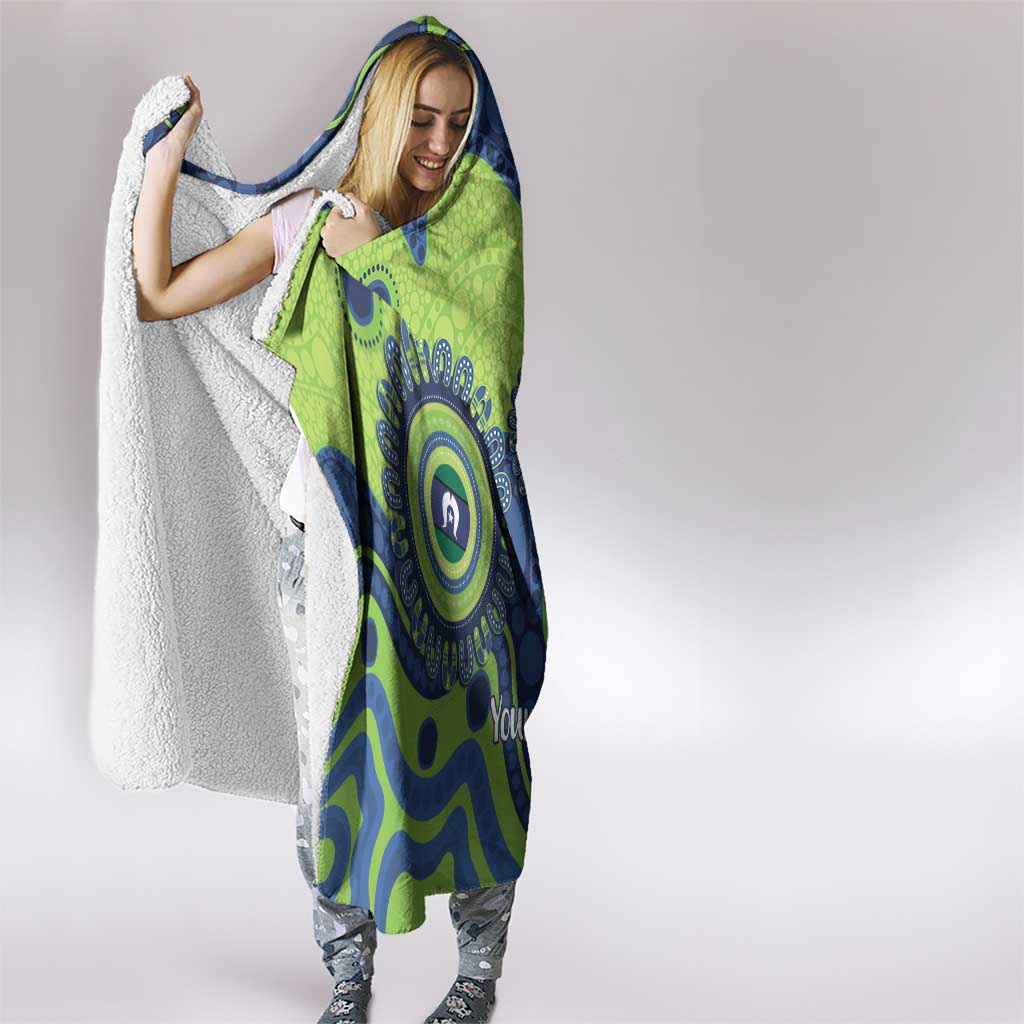 Canberra Raiders NAIDOC Week 2026 Personalised Hooded Blanket 50 Years of Deadly Aboriginal Art
