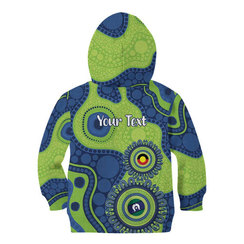 Canberra Raiders NAIDOC Week 2026 Personalised Kid Hoodie 50 Years of Deadly Aboriginal Art