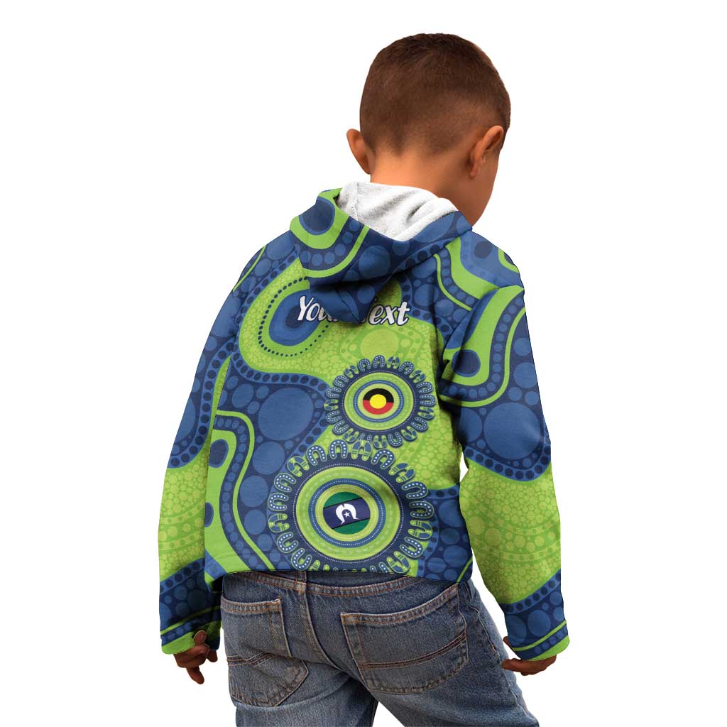 Canberra Raiders NAIDOC Week 2026 Personalised Kid Hoodie 50 Years of Deadly Aboriginal Art