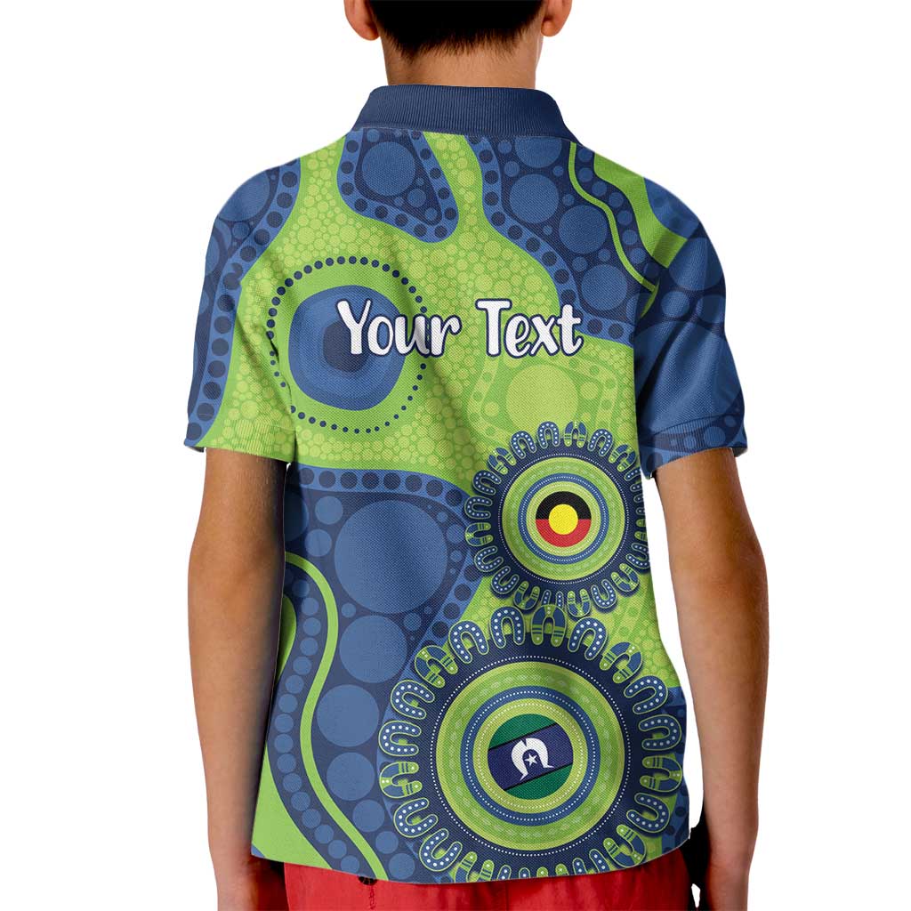 Canberra Raiders NAIDOC Week 2026 Personalised Kid Polo Shirt 50 Years of Deadly Aboriginal Art