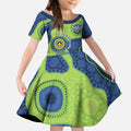 Canberra Raiders NAIDOC Week 2026 Personalised Kid Short Sleeve Dress 50 Years of Deadly Aboriginal Art