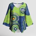 Canberra Raiders NAIDOC Week 2026 Personalised Kimono Sleeve Blouse 50 Years of Deadly Aboriginal Art