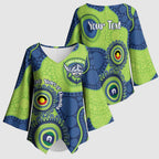 Canberra Raiders NAIDOC Week 2026 Personalised Kimono Sleeve Blouse 50 Years of Deadly Aboriginal Art