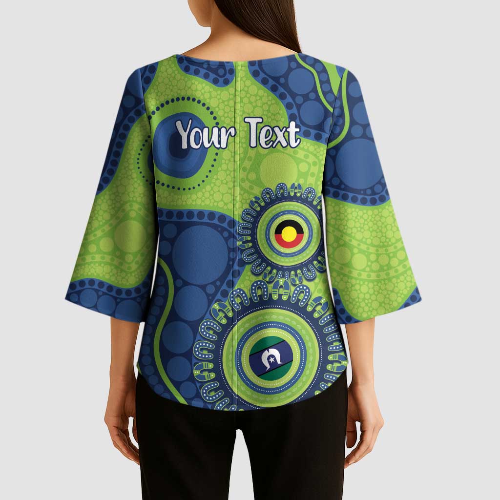 Canberra Raiders NAIDOC Week 2026 Personalised Kimono Sleeve Blouse 50 Years of Deadly Aboriginal Art