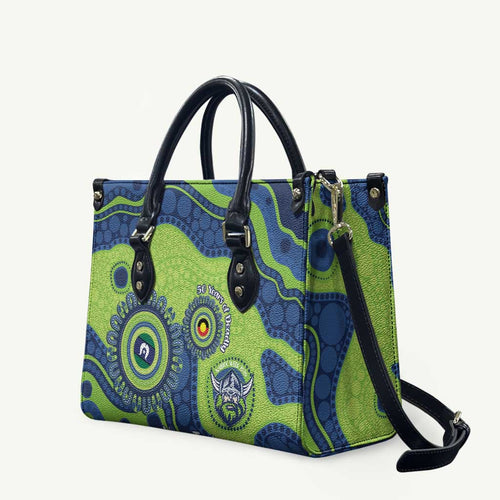 Canberra Raiders NAIDOC Week 2026 Personalised Leather Bag 50 Years of Deadly Aboriginal Art