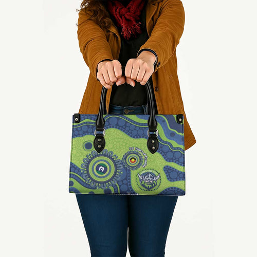 Canberra Raiders NAIDOC Week 2026 Personalised Leather Bag 50 Years of Deadly Aboriginal Art