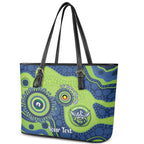 Canberra Raiders NAIDOC Week 2026 Personalised Leather Tote Bag 50 Years of Deadly Aboriginal Art