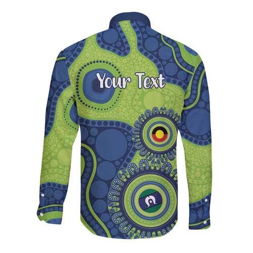 Canberra Raiders NAIDOC Week 2026 Personalised Long Sleeve Button Shirt 50 Years of Deadly Aboriginal Art
