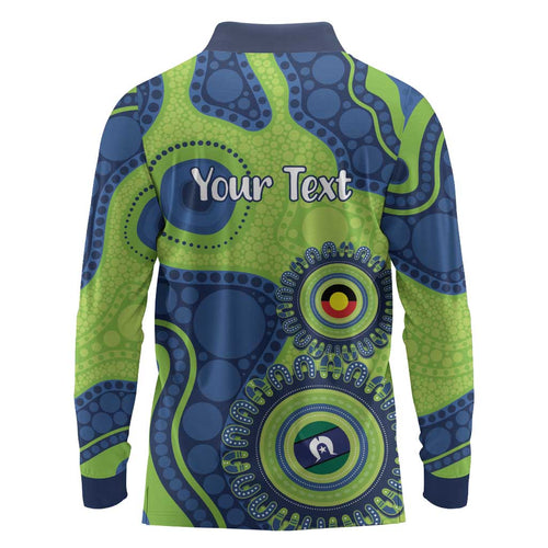 Canberra Raiders NAIDOC Week 2026 Personalised Long Sleeve Polo Shirt 50 Years of Deadly Aboriginal Art