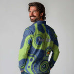Canberra Raiders NAIDOC Week 2026 Personalised Long Sleeve Polo Shirt 50 Years of Deadly Aboriginal Art