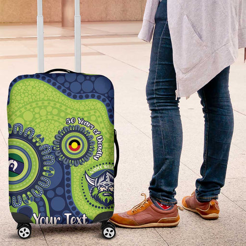 Canberra Raiders NAIDOC Week 2026 Personalised Luggage Cover 50 Years of Deadly Aboriginal Art