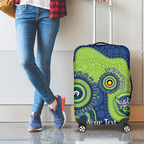 Canberra Raiders NAIDOC Week 2026 Personalised Luggage Cover 50 Years of Deadly Aboriginal Art