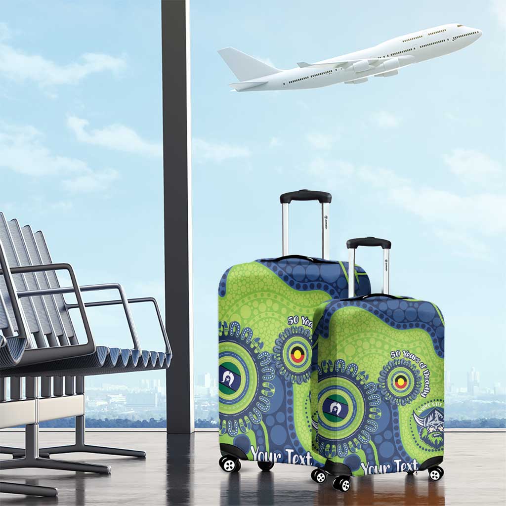 Canberra Raiders NAIDOC Week 2026 Personalised Luggage Cover 50 Years of Deadly Aboriginal Art