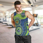 Canberra Raiders NAIDOC Week 2026 Personalised Men Tank Top 50 Years of Deadly Aboriginal Art
