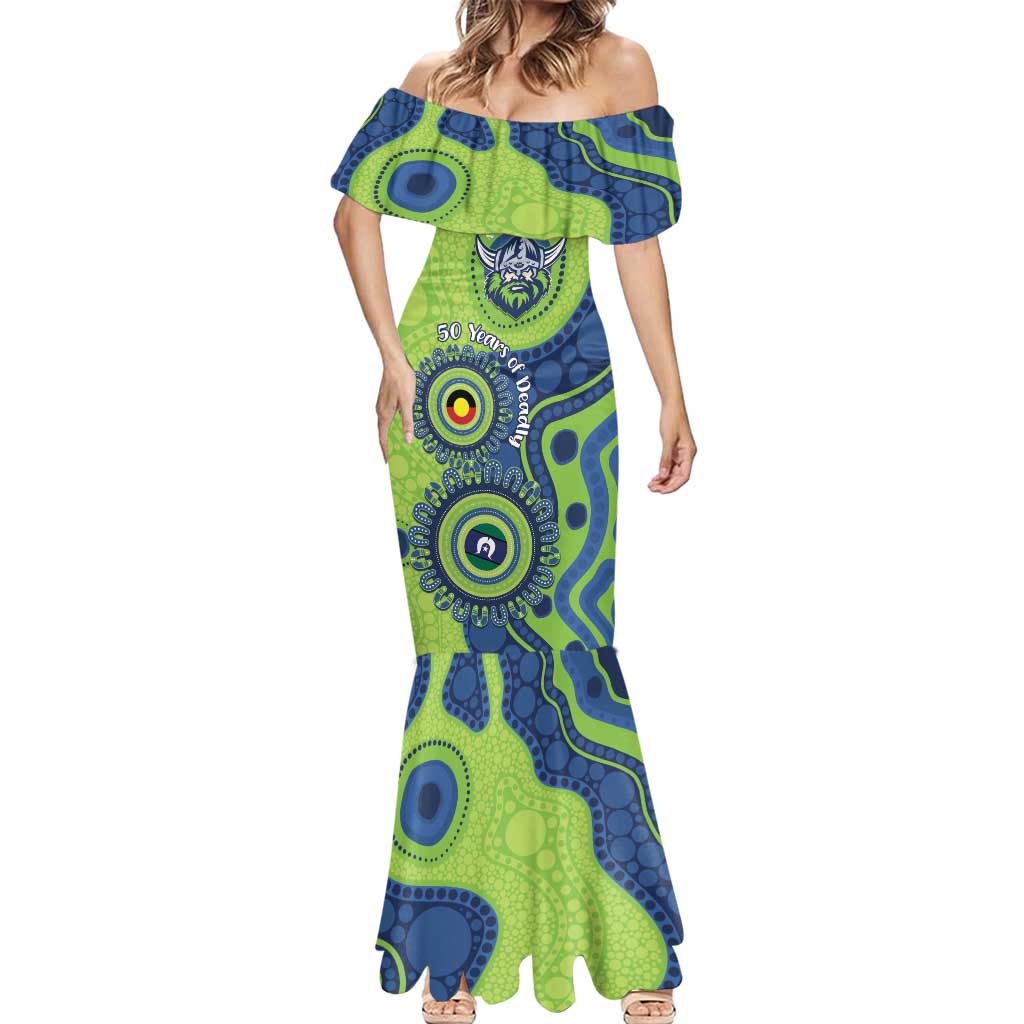 Canberra Raiders NAIDOC Week 2026 Personalised Mermaid Dress 50 Years of Deadly Aboriginal Art
