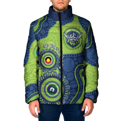 Canberra Raiders NAIDOC Week 2026 Personalised Padded Jacket 50 Years of Deadly Aboriginal Art